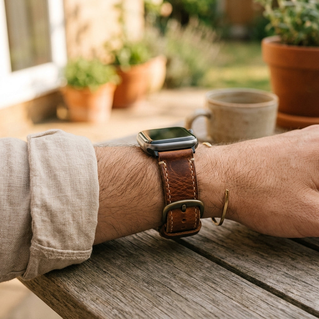 Apple Watchの革バンド、夏はこう付き合う——汗・水濡れ・紫外線の実践ガイド