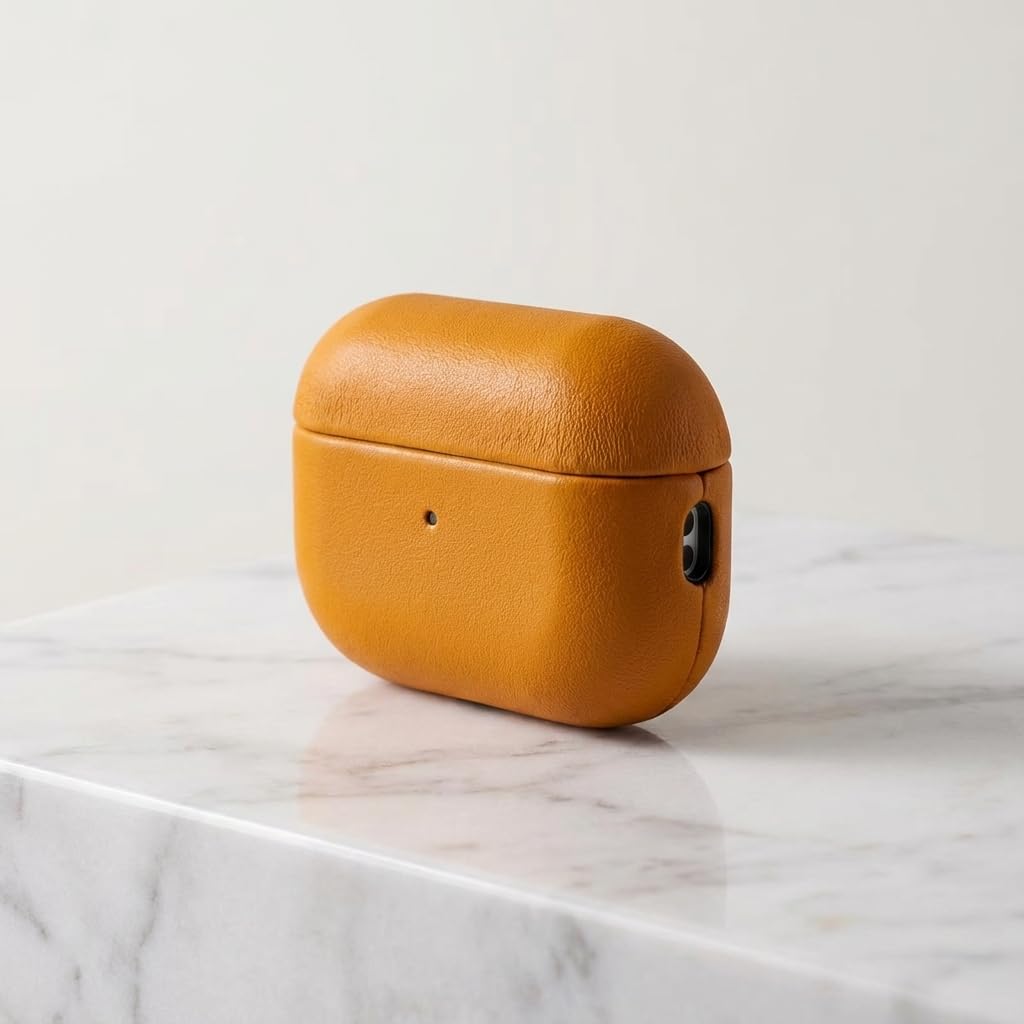 Air Pod Pro オレンジ　ケース AirPods Pro 3 本革ケース サフランオレンジ｜イタリアンレザー｜受注
