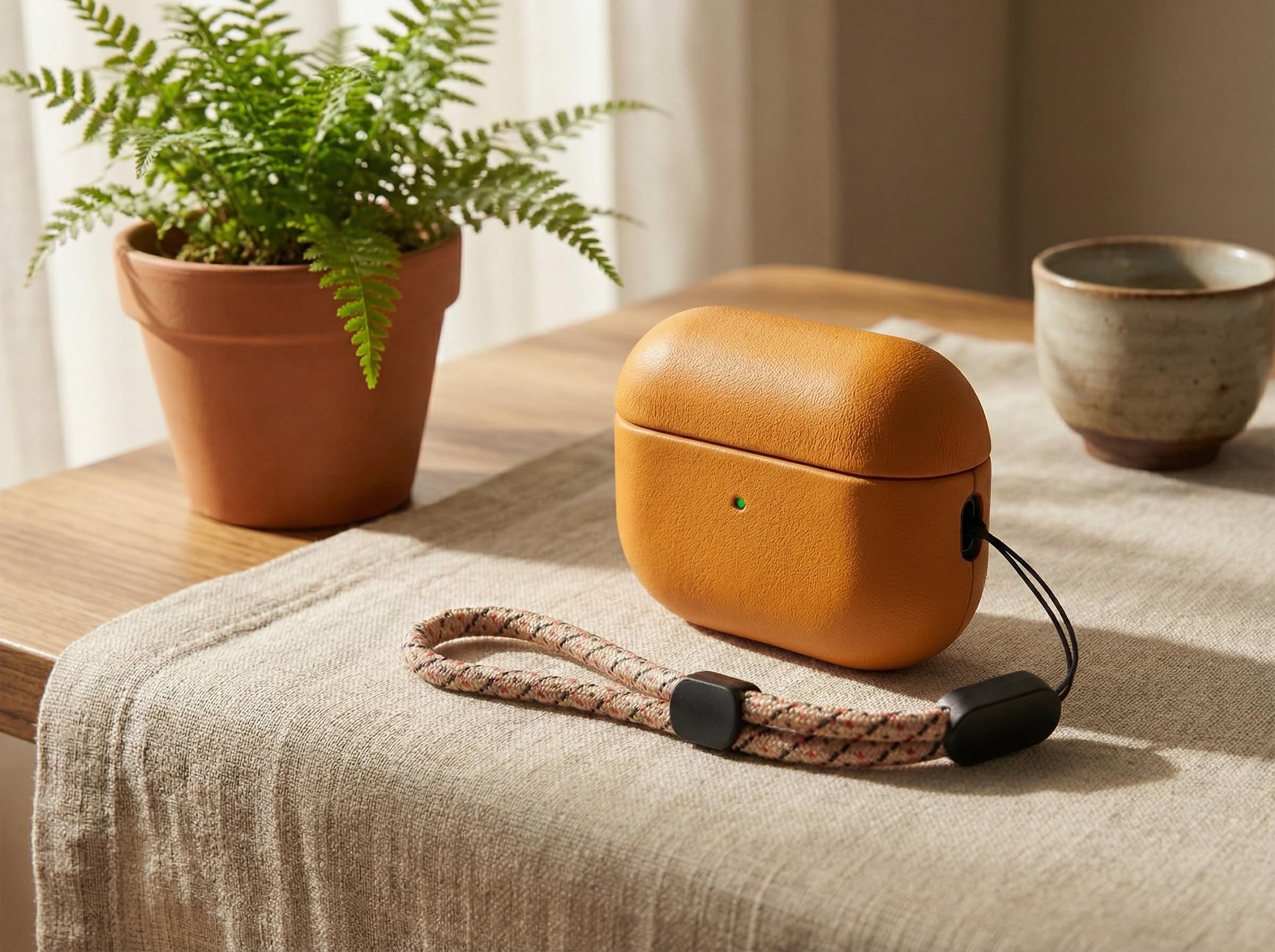 AirPods Pro 3 本革ケース サフランオレンジ｜イタリアンレザー｜受注